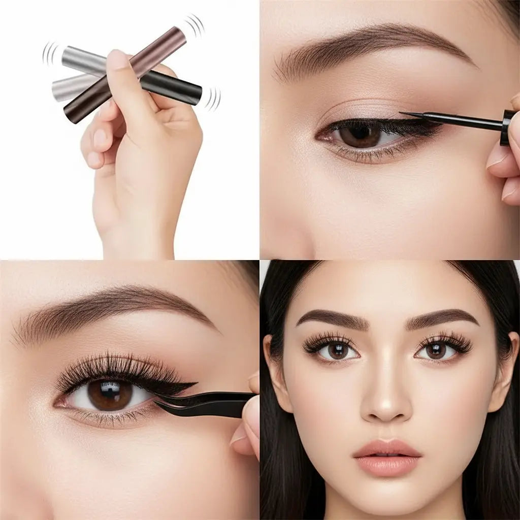 10Pairs de faux cils et eye- liner magnétiques réutilisables Beauté-Cils
