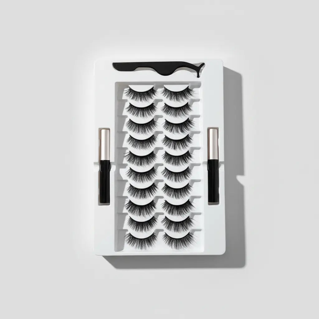 Kit complet de faux cils - Fond gris clair